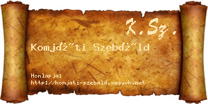 Komjáti Szebáld névjegykártya